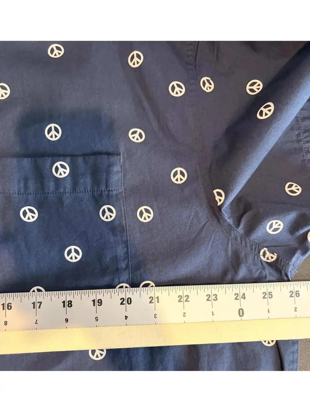 Men's‎ The North Face Circular Design Peace Sign Print Shirt XXL Navy